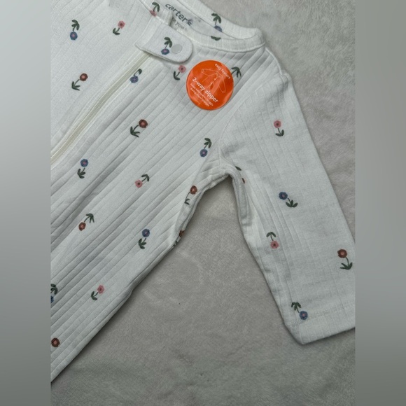 Carter's Just One You Baby Girls Size 3 Months Long Sleeve Footed Pajama Set 2pc - Picture 7 of 13
